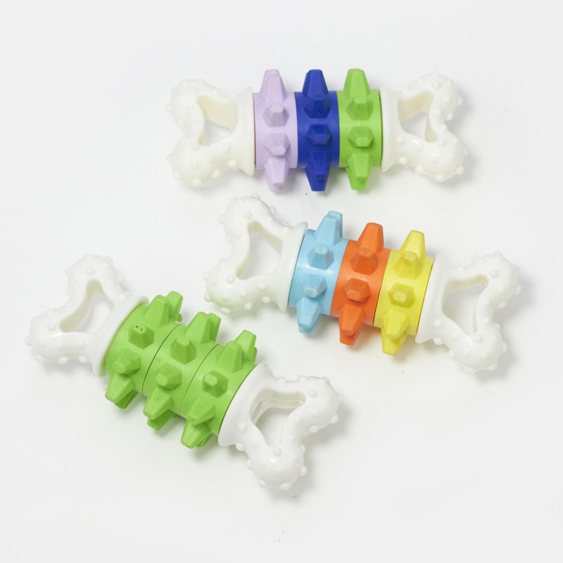 nylon & tpr rattle bone dog toy, chew & play interactive toy nylon & tpr rattle bone dog toy, chew & play interactive toy