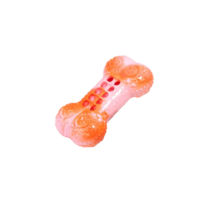 treat dispensing bone dog toy, tpr chew toy, interactive feeding design